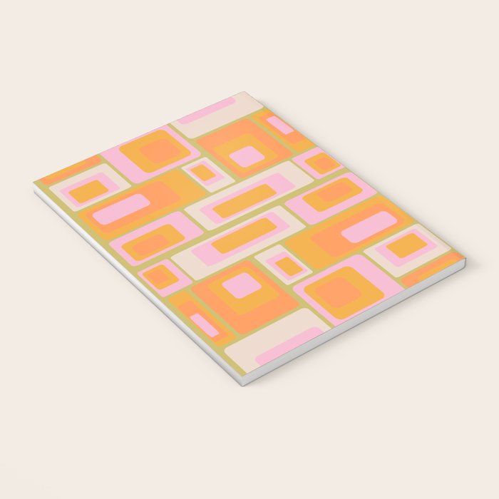 midcentury mod squares 70s tv set palette Notebook Gallery Image 3