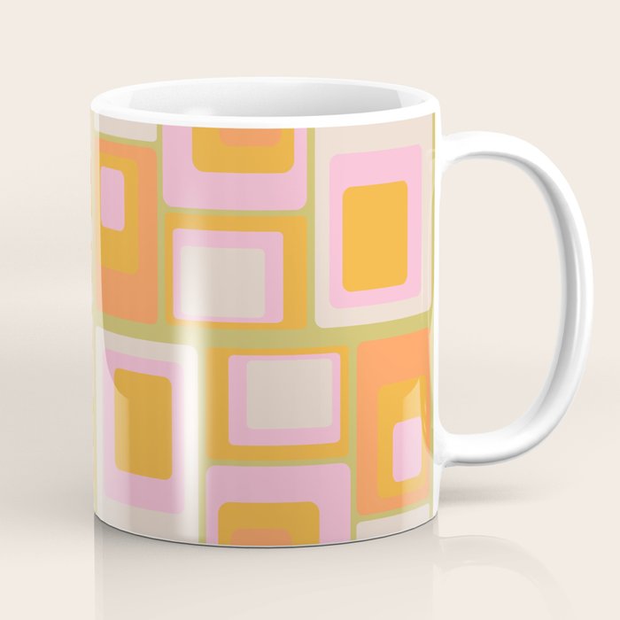 midcentury mod squares 70s tv set palette Coffee Mug Gallery Image 1