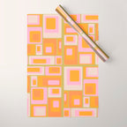 midcentury mod squares 70s tv set palette Wrapping Paper Gallery Image 1