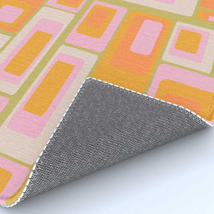 midcentury mod squares 70s tv set palette Rug Gallery Image 4