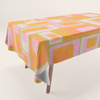 midcentury mod squares 70s tv set palette Tablecloth Gallery Image 1