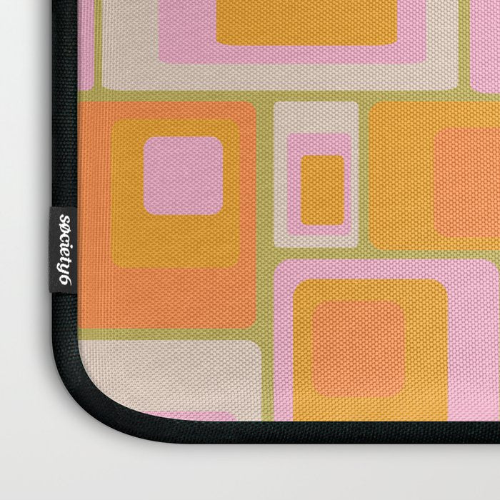 midcentury mod squares 70s tv set palette Laptop Sleeve Gallery Image 3