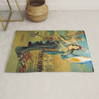 1910 Fernet Branca Liqueur Aperitif Advertisement Poster Print Rug Gallery Image 1