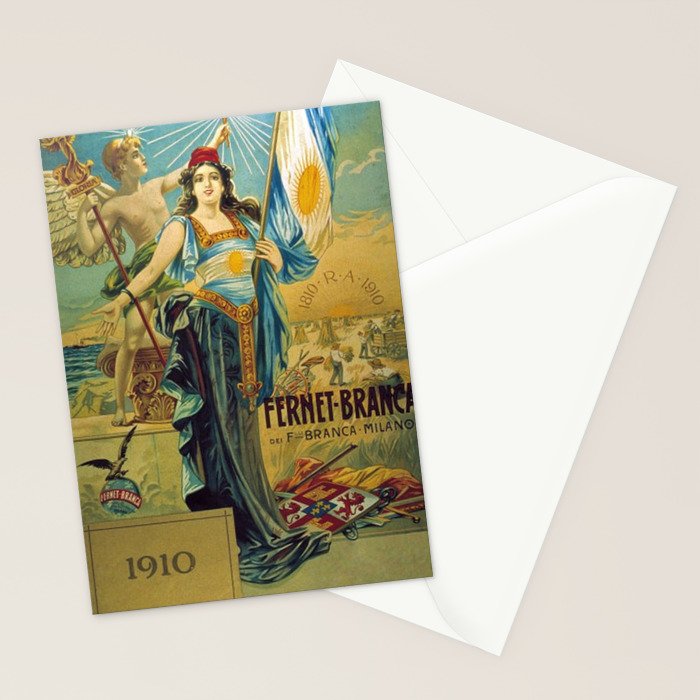 1910 Fernet Branca Liqueur Aperitif Advertisement Poster Print Stationery Card Gallery Image 2
