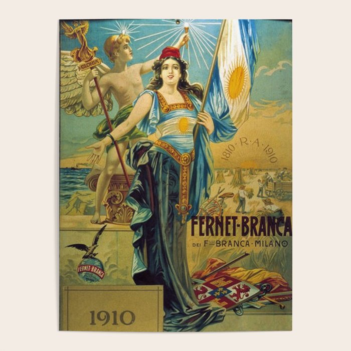 1910 Fernet Branca Liqueur Aperitif Advertisement Poster Print Poster Gallery Image 4