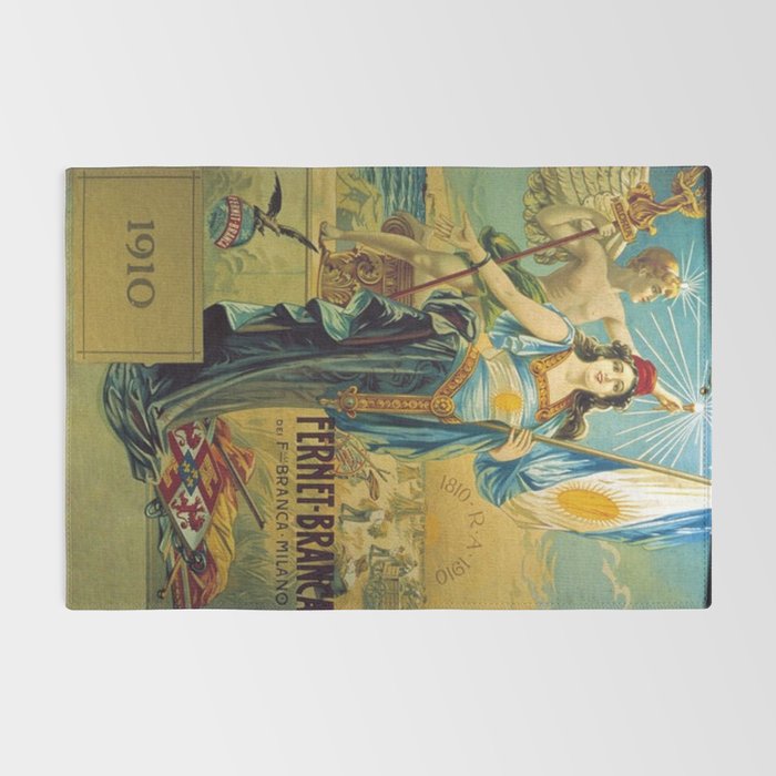 1910 Fernet Branca Liqueur Aperitif Advertisement Poster Print Rug Gallery Image 2