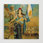 1910 Fernet Branca Liqueur Aperitif Advertisement Poster Print Wood Wall Art Gallery Image 1