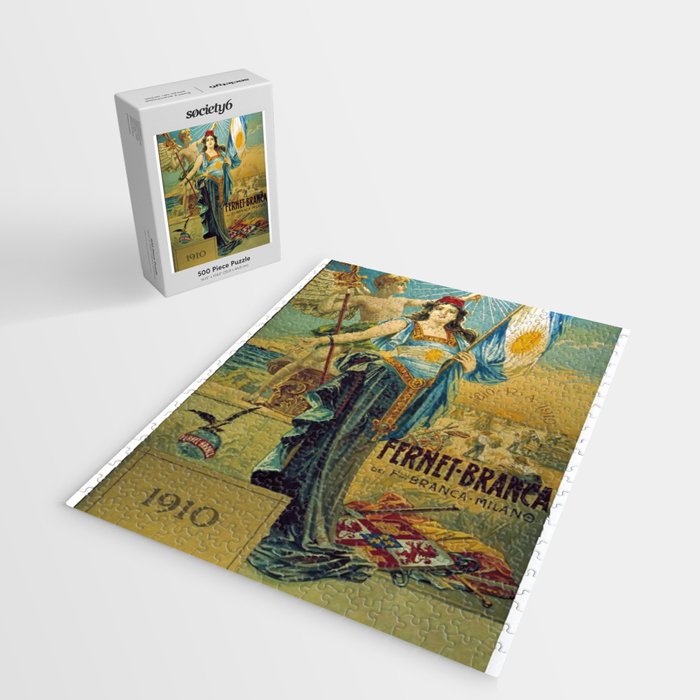 1910 Fernet Branca Liqueur Aperitif Advertisement Poster Print Jigsaw Puzzle Gallery Image 2
