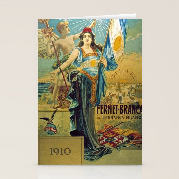 1910 Fernet Branca Liqueur Aperitif Advertisement Poster Print Stationery Card Gallery Image 2
