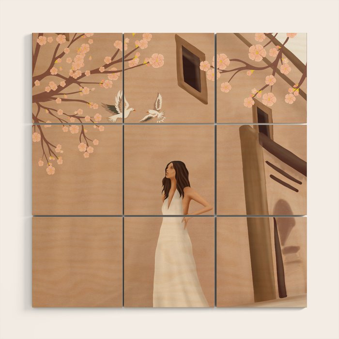 New White Dress Wood Wall Art Gallery Image 1