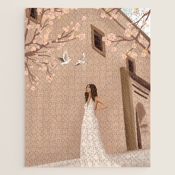 New White Dress Jigsaw Puzzle Gallery Image 1