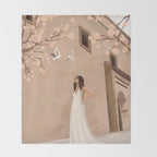 New White Dress Throw Blanket Gallery Image 2