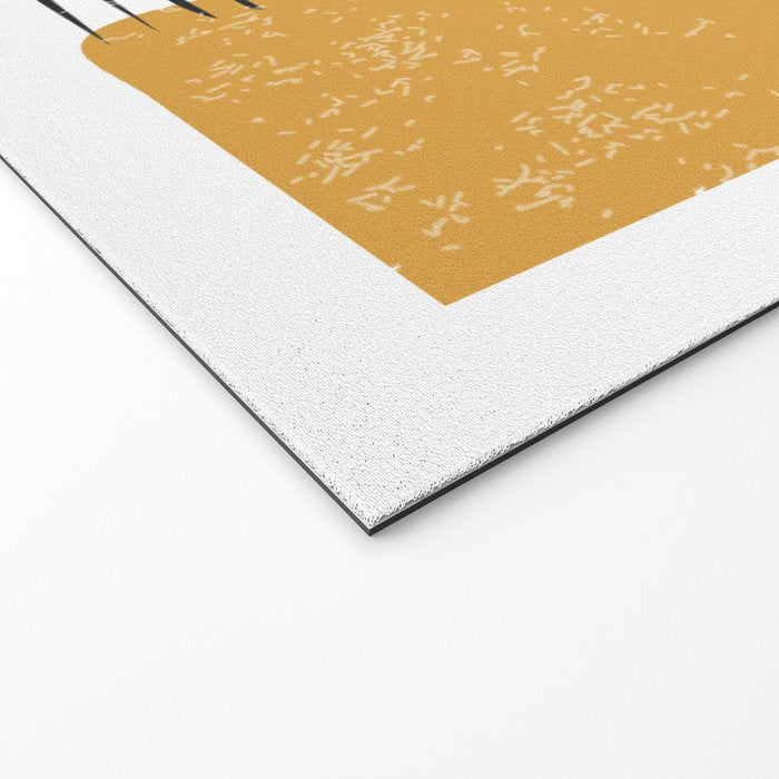 (White Background) Mid Century Modern Minimalist Rothko Inspired Color Field With Lines Geometric Style  Welcome Mat Gallery Image 2
