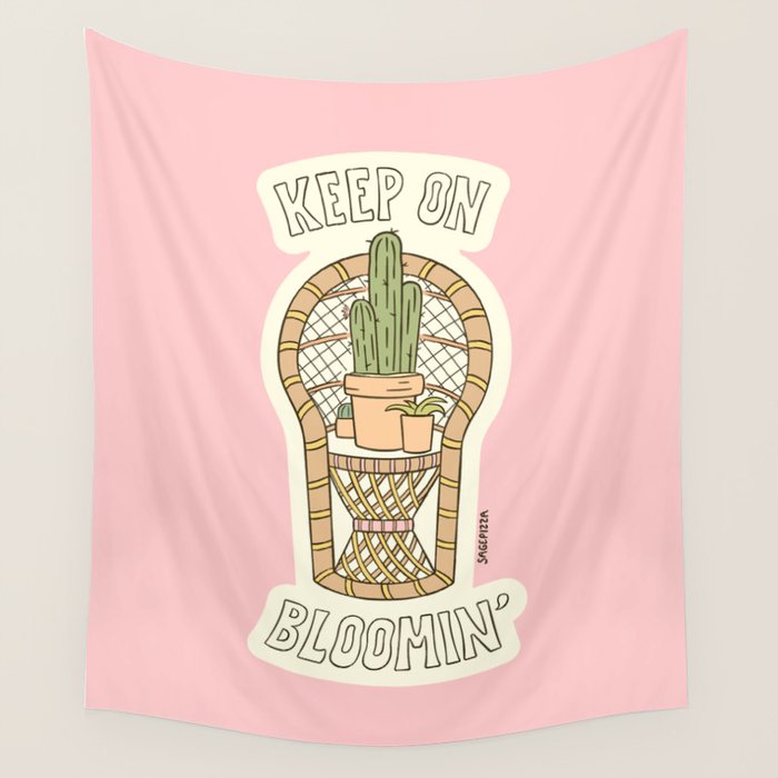 KEEP ON BLOOMIN' Wall Tapestry Gallery Image 1