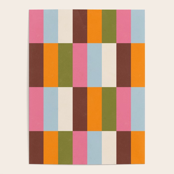 Color Block Stripes Poster Gallery Image 4