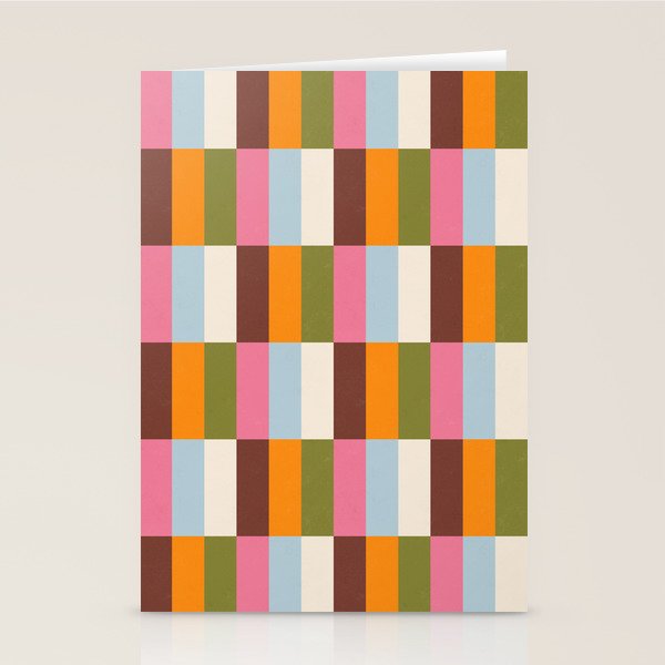 Color Block Stripes Stationery Card Gallery Image 2
