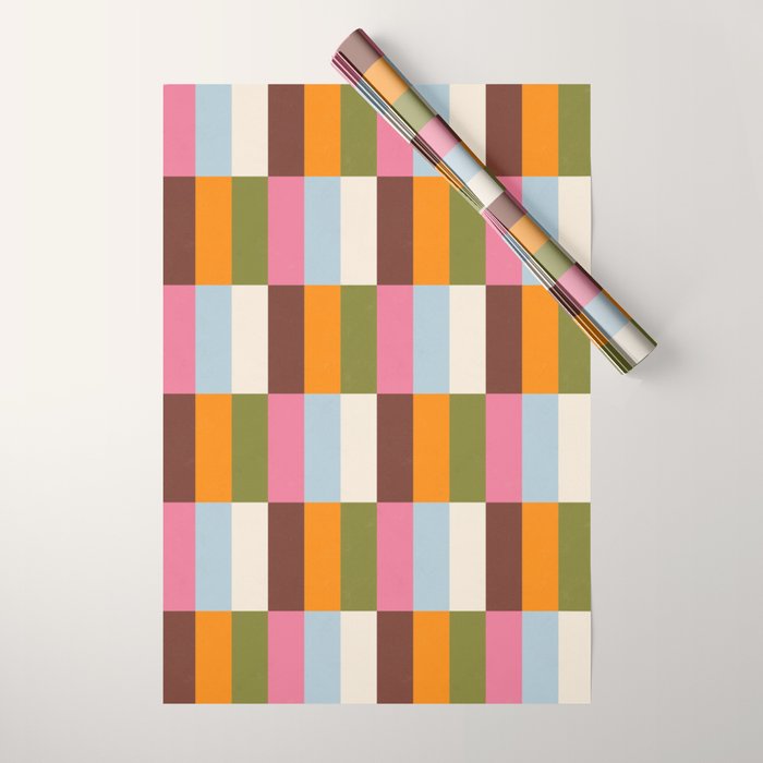 Color Block Stripes Wrapping Paper Gallery Image 1