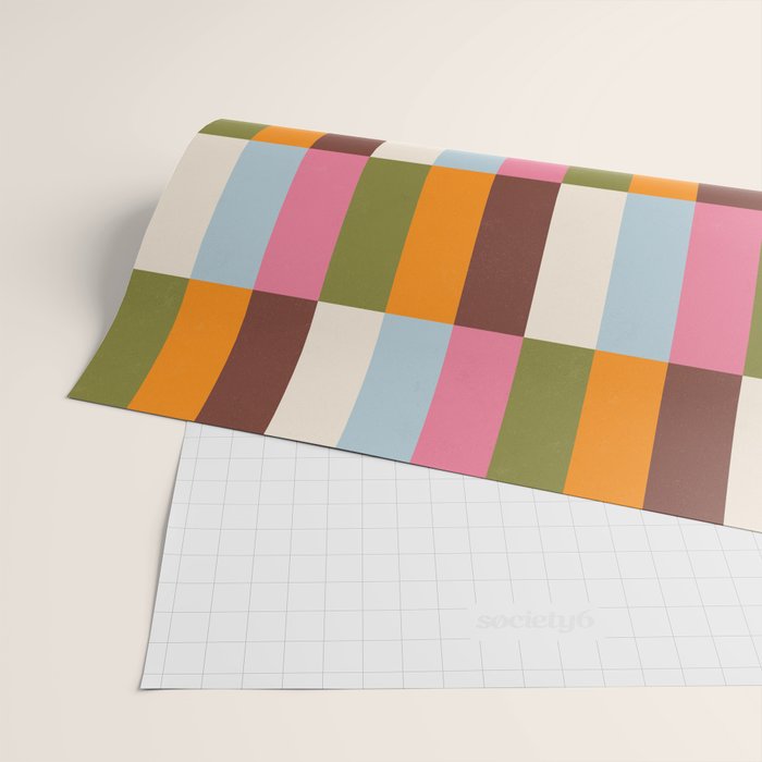 Color Block Stripes Wrapping Paper Gallery Image 2