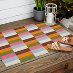 Color Block Stripes Outdoor Rug Gallery Image 2