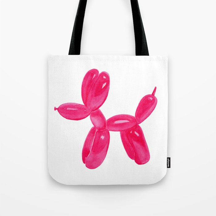 Balloon Dog Pink Tote Bag Gallery Image 1