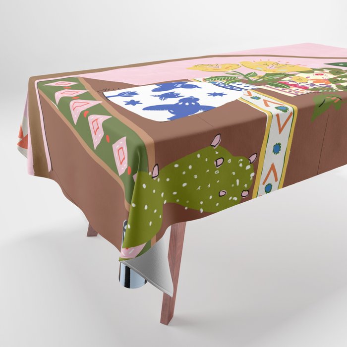 Bohemian stairs Tablecloth Gallery Image 1