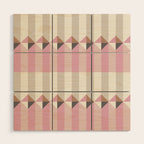 Soft Geometric Blush Pattern Wood Wall Art Gallery Image 1