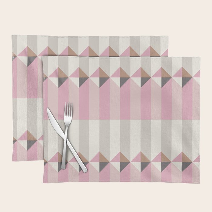 Soft Geometric Blush Pattern Placemat Gallery Image 1