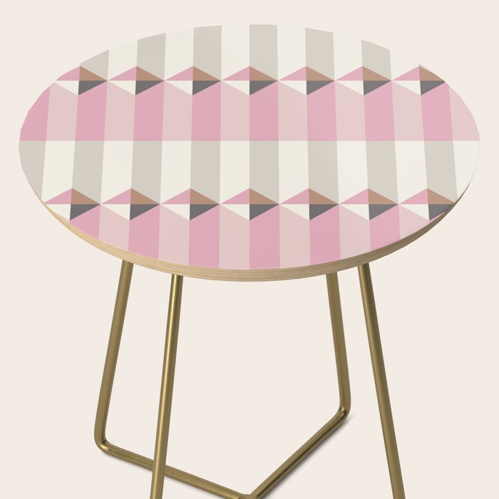 Soft Geometric Blush Pattern Side Table Gallery Image 2
