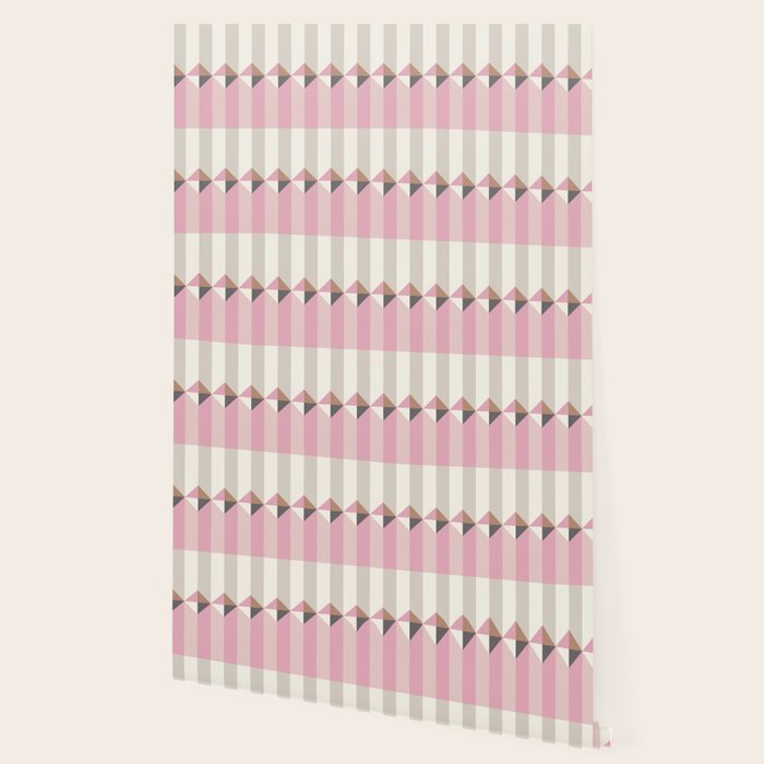 Soft Geometric Blush Pattern Wallpaper Gallery Image 2