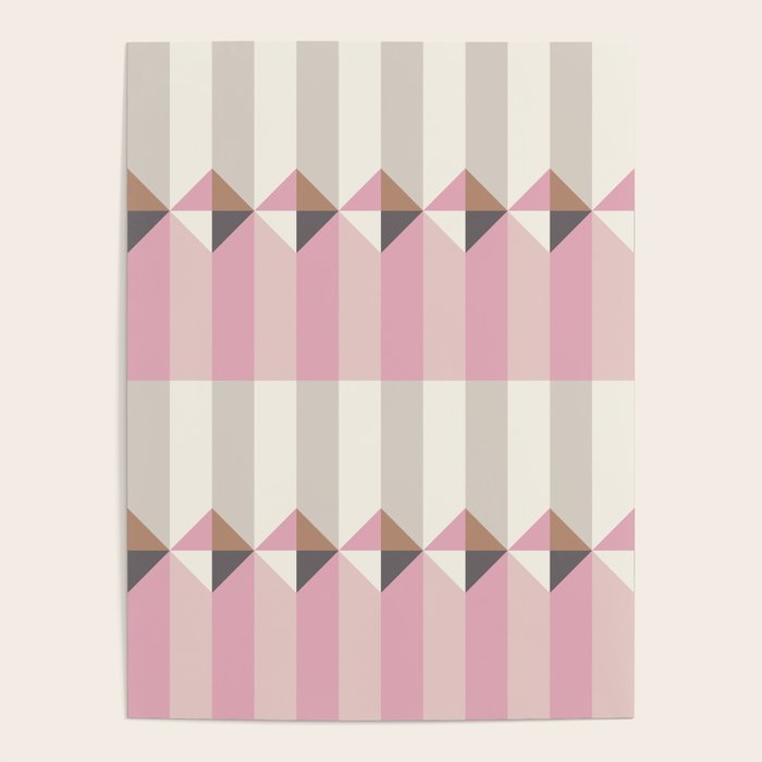 Soft Geometric Blush Pattern Poster Gallery Image 4