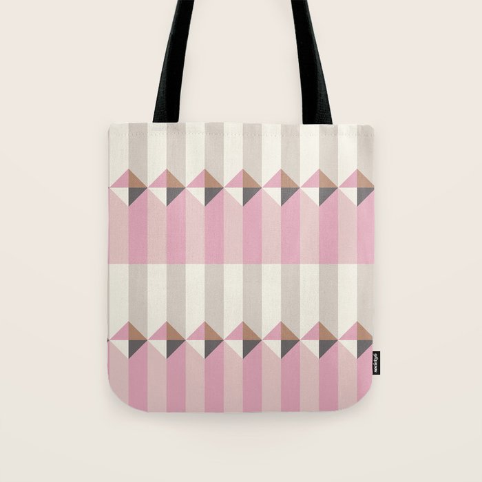 Soft Geometric Blush Pattern Tote Bag Gallery Image 1