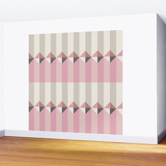 Soft Geometric Blush Pattern Wall Mural Gallery Image 2