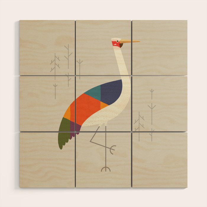 Brolga Wood Wall Art Gallery Image 1