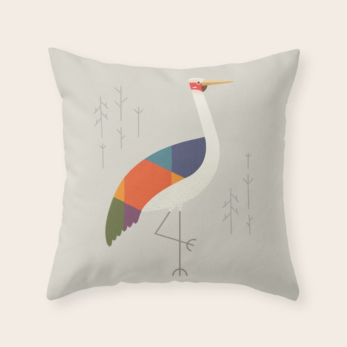 Brolga Throw Pillow Gallery Image 1