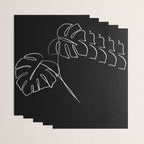 Monstera minimal - black Wrapping Paper Gallery Image 3