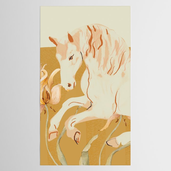 Minimal Abstract Art Horse Tablecloth Gallery Image 2