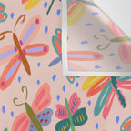 Happy and Colorful Butterflies Illustration Wall Tapestry Gallery Image 3