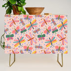 Happy and Colorful Butterflies Illustration Credenza Gallery Image 1