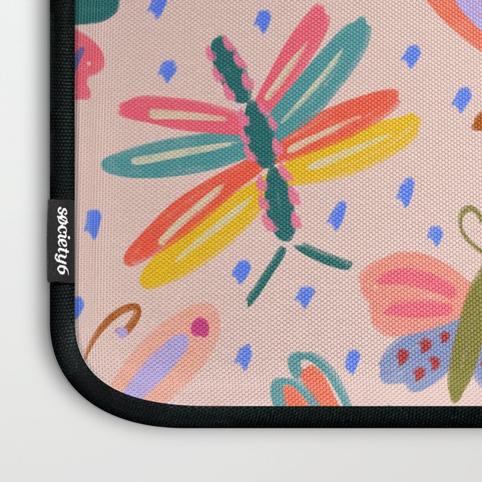 Happy and Colorful Butterflies Illustration Laptop Sleeve Gallery Image 3