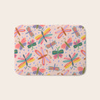 Happy and Colorful Butterflies Illustration Bath Mat Gallery Image 1