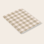 Traditional Beige Gingham Pattern Cabincore Style  Notebook Gallery Image 2