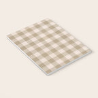 Traditional Beige Gingham Pattern Cabincore Style  Notebook Gallery Image 3