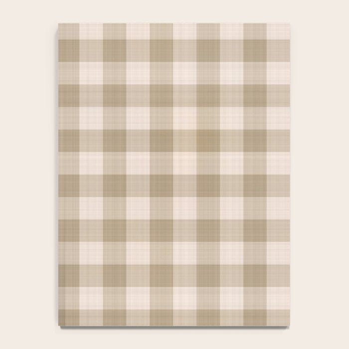 Traditional Beige Gingham Pattern Cabincore Style  Notebook Gallery Image 4