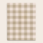 Traditional Beige Gingham Pattern Cabincore Style  Notebook Gallery Image 4