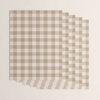 Traditional Beige Gingham Pattern Cabincore Style  Wrapping Paper Gallery Image 3