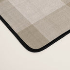 Traditional Beige Gingham Pattern Cabincore Style  Desk Mat Gallery Image 4