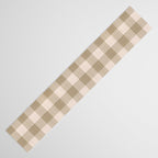 Traditional Beige Gingham Pattern Cabincore Style  Table Runner Gallery Image 3