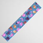Happy axolotl - blue Table Runner Gallery Image 3