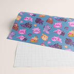 Happy axolotl - blue Wrapping Paper Gallery Image 2