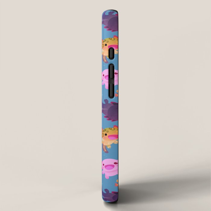 Happy axolotl - blue iPhone Case Gallery Image 2